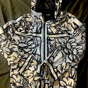 Fendi windbreaker K-Way J.V. Flowers printe